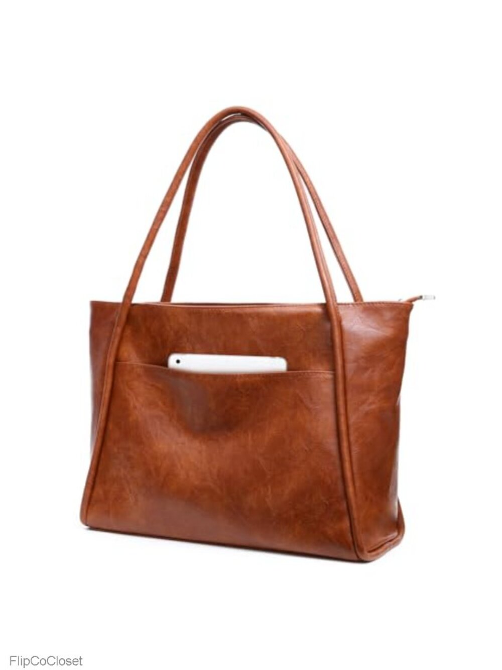Vegan Leather Tote Bag Large Purse for Work Travel Fits 16in Laptop